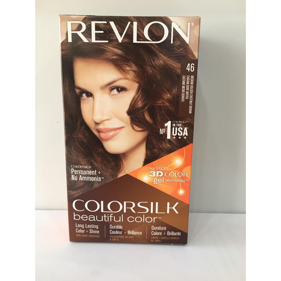 Thuốc Nhuộm Tóc Revlon Colorsilk Màu 46 Nâu Hạt Dẻ