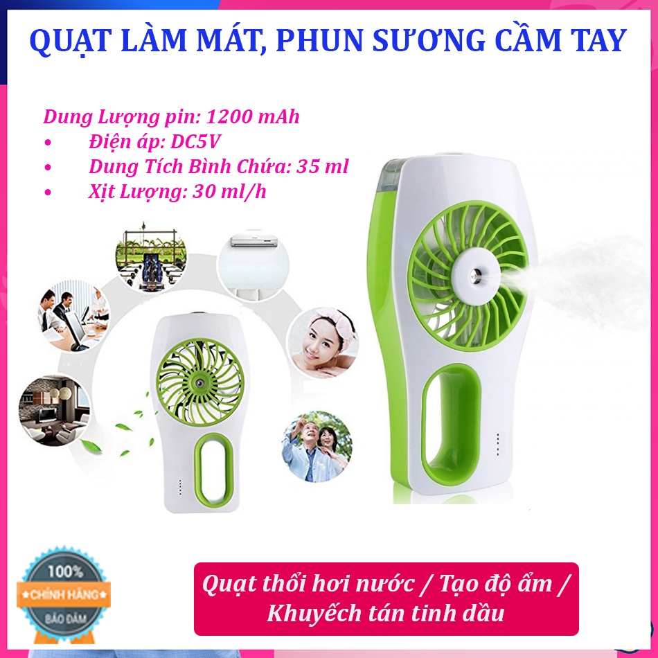 Quạt làm mát, phun sương cầm tay mini iEGrow Mini Cooling Replenishment Fan- Bảo hành uy tín 1 đổi 1