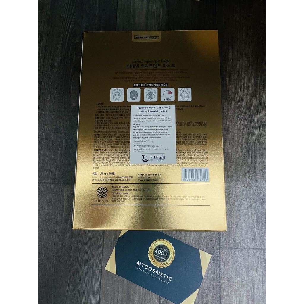 Mặt nạ tế bào gốc Idenel - 1 Miếng - Tăng cường độ ẩm, tạo độ căng bóng trên da - hỗ trợ Vi kim, lăn kim, peel da