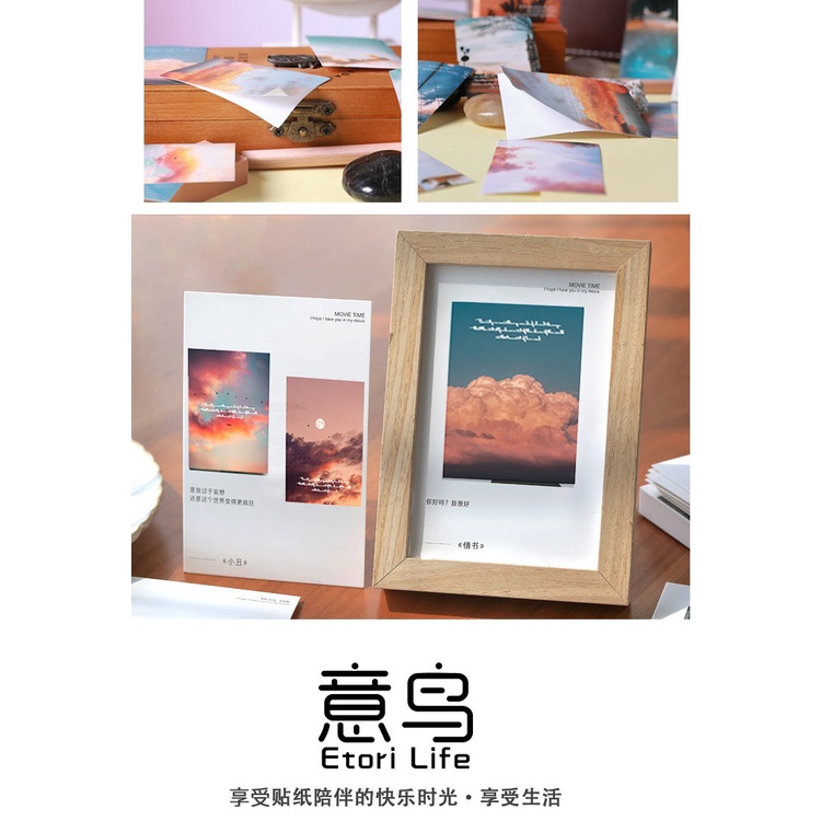 Bộ postcard mini hình phong cảnh phong cách vintage (30 Hình - 4.4 x 6.4cm)