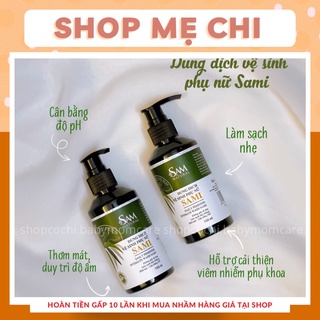 Dung Dịch Vệ Sinh Phụ Nữ Sami Chiết Xuất Lá Xoài Ấn Độ 150ML, dung dịch vệ sinh làm hồng mịn se khít vùng kín