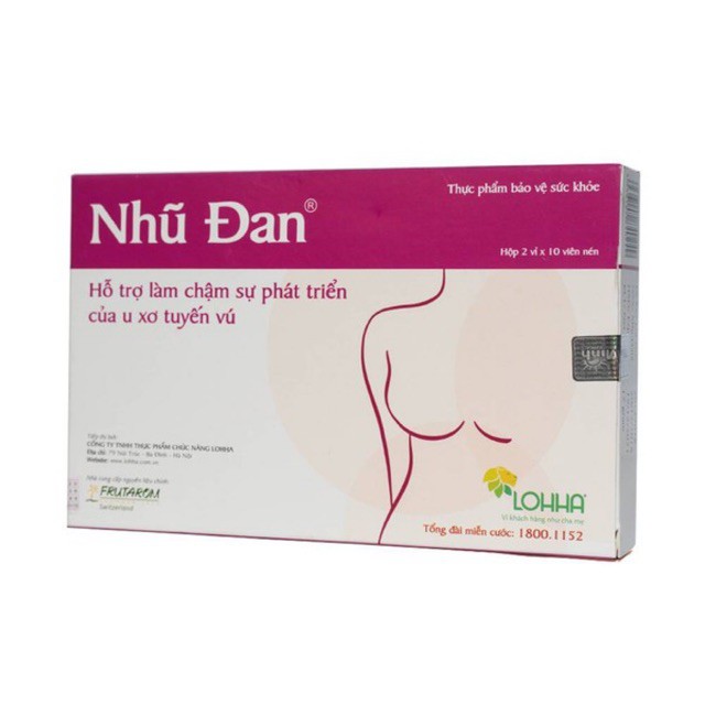 Nhũ Đan - Giúp hỗ trợ làm chậm sự phát triển của u xơ tuyến vú, giúp làm giảm nguy cơ hình thành u xơ lành tính