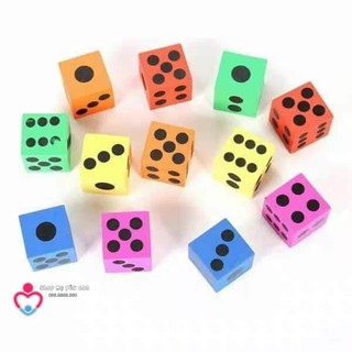 [sỉ] Xúc xắc xốp đặc siêu bền siêu to 6.3cm XÍ NGẦU