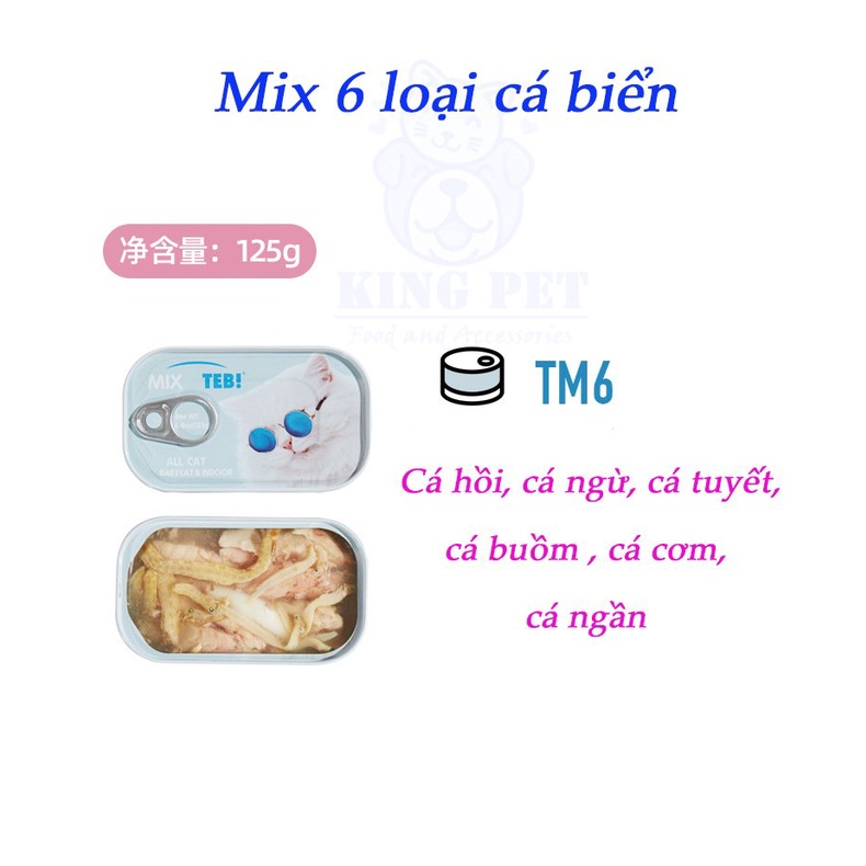 Pate TEB MIX Tổng Hợp Các Vị Mèo Con Mèo Lớn 125gr