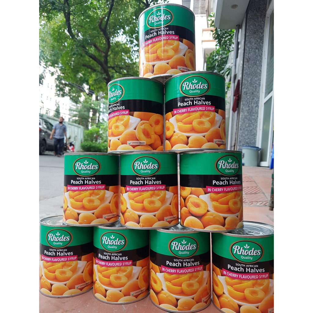 Đào Ngâm Rhodes Lon 825g