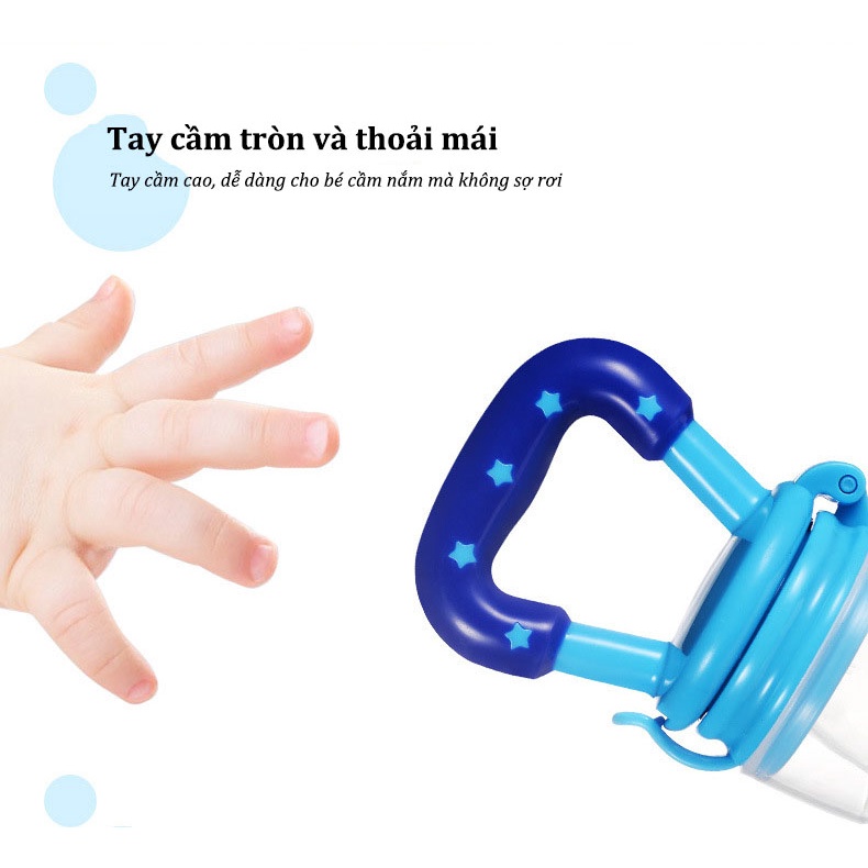 Túi nhai ăn dặm cho bé chất liệu silicon cao cấp an toàn, vệ sinh - Babysafe69