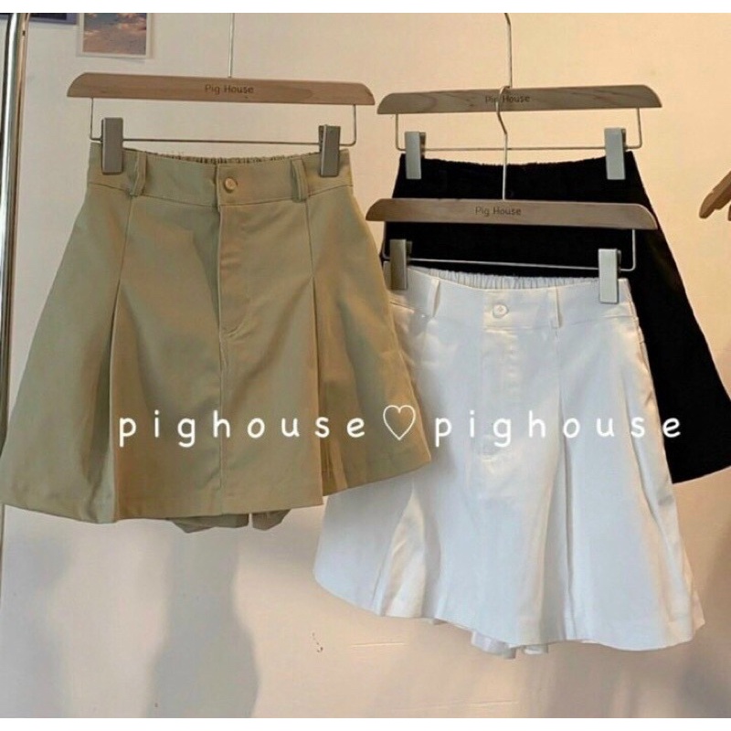 (Ảnh thật) Chân váy xếp ly ngắn bản to phong cách Hàn Quốc 3 màu ☘️☘️ pc alohashop91