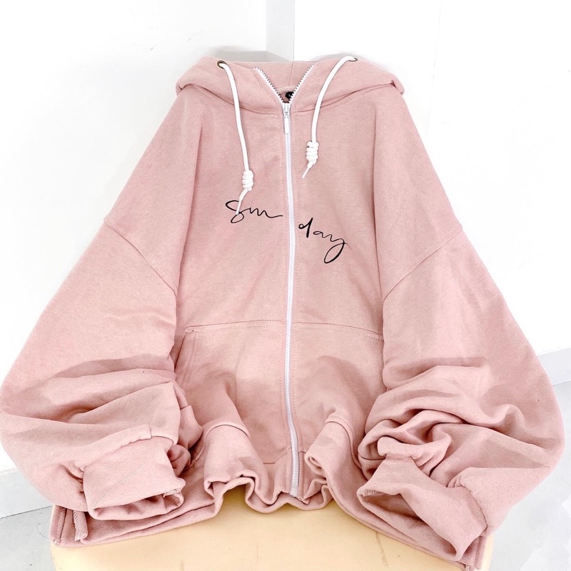 Áo khoác nỉ ngoại có nón dây kéo unisex ulzzang nam nữ