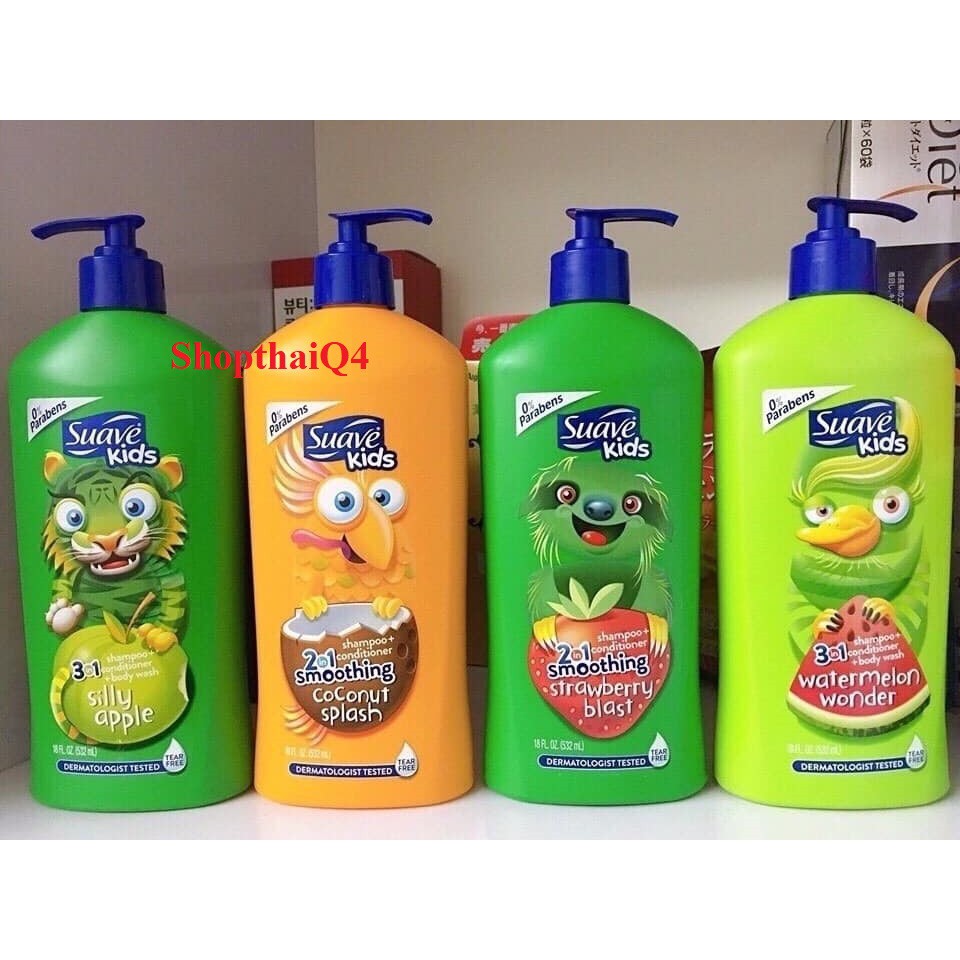 [HCM]- TẮM GỘI XẢ SUAVE KID 532ML MỸ