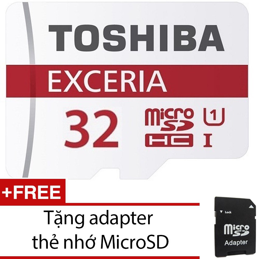 Thẻ nhớ Micro SD 32GB TOSHIBA đỏ CLASS 10- BH 12 THÁNG