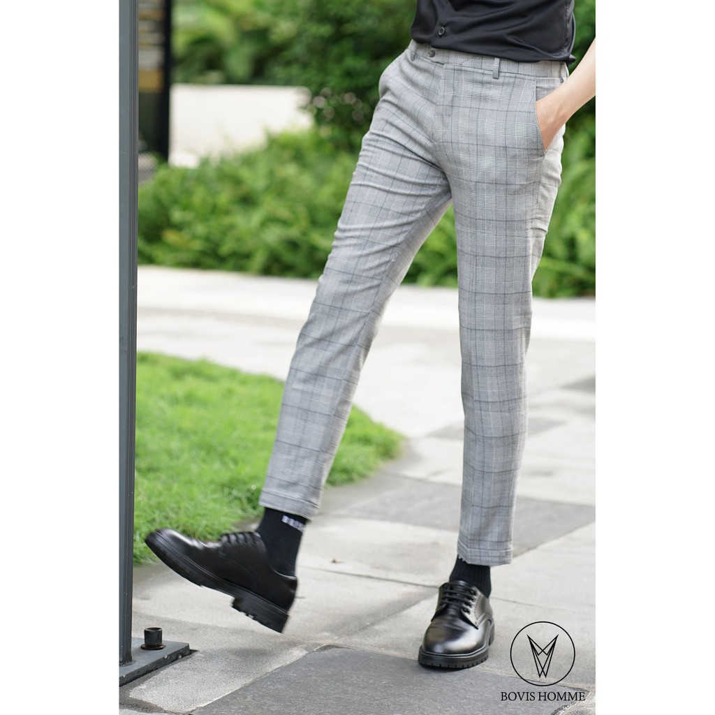 Quần tây nam chất vải kake (kẻ sọc caro) | BigBuy360 - bigbuy360.vn