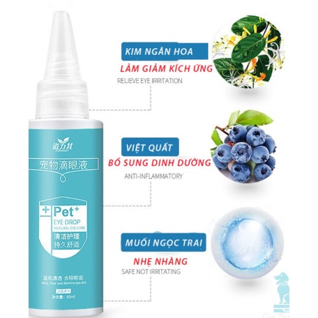 nhỏ mắt vệ sinh mắt cho thú cưng Bioline / BORAMMY