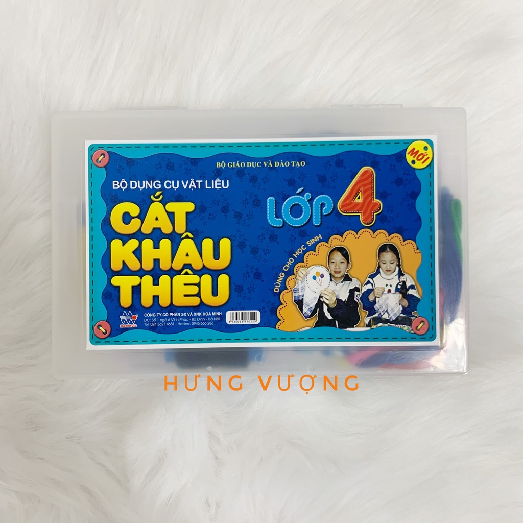 Bộ đồ dùng học tập, Bộ dụng cụ vật liệu , Cắt ,khâu, thêu,bộ đồ dùng cho học sinh Lớp 4 BGD&ĐT Hoa Minh