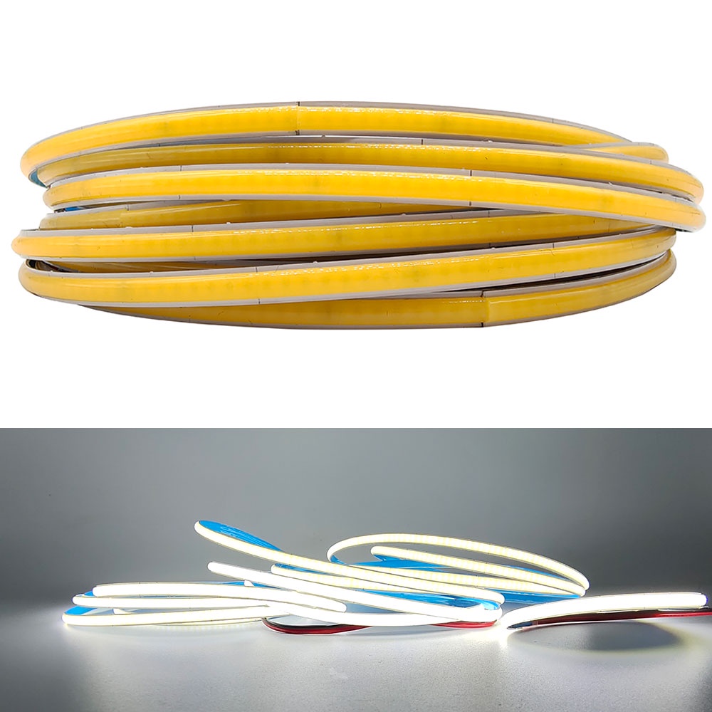 Cuộn Dây Đèn Led COB 480LEDs / M DC12V / 24V 5mm PCB 3000-6000K RA90 Chất Lượng Cao