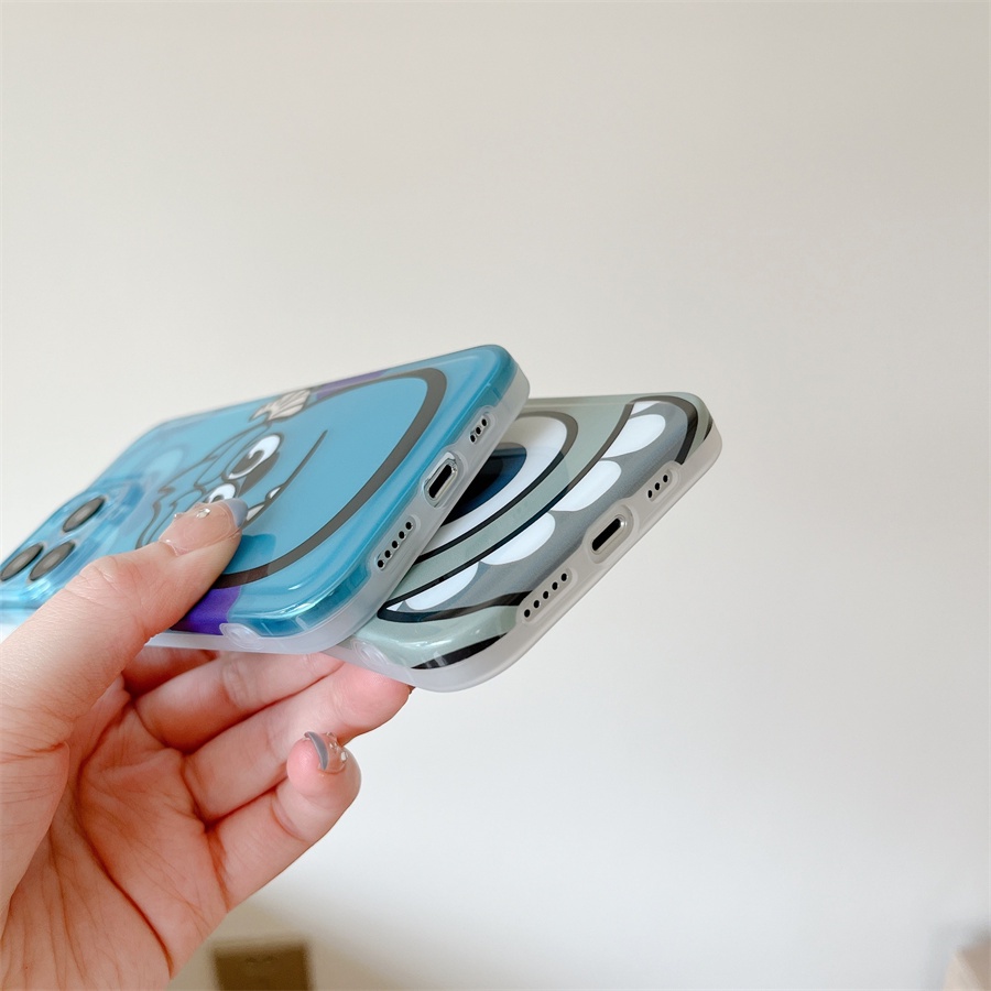 Ốp Điện Thoại Hình Quái Vật Mike Wazowski & James Cho iPhone 14 Pro Max 14 Plus 13 Pro Max 12 Pro Max 11 Pro Max Ốp Điện Thoại Silicone Sulley