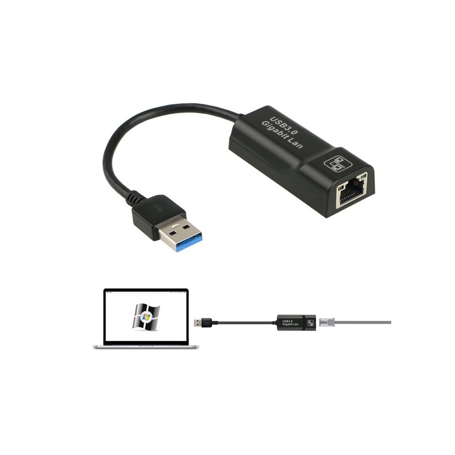 Cáp Chuyển Đổi Usb 3.0 Gigabit Ethernet Adapter Usb Sang Lan Network Card Cho Pc