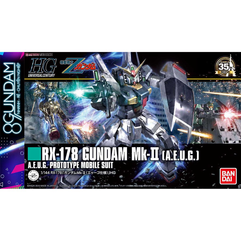 Mô Hình Lắp Ráp Gundam HG UC RX-178 MK-II AEUG Revive