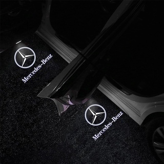 2 đèn led chiếu logo gắn cửa xe hơi dành cho mercedes benz a b glk class x204 w168 w169 w245