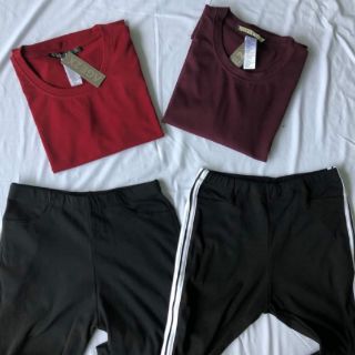 Combo Áo Thun Trơn Ft Quần Legging