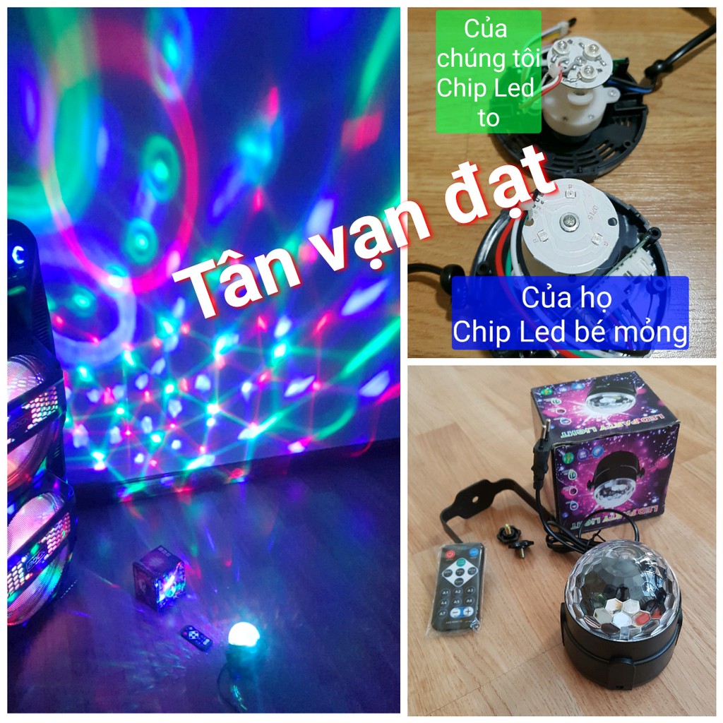 Đèn led trang trí xoay đổi màu điều khiển Remote và cảm ứng âm thanh