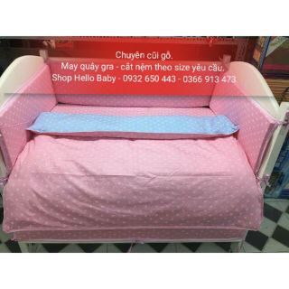 Combo quây ga cho kích thước 130*80cm. Vải cotton hàn cao cấp