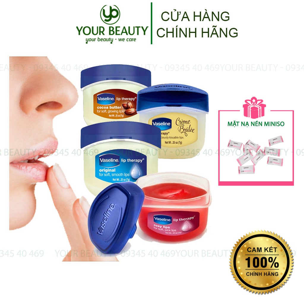 Son dưỡng môi mềm mại hồng hào, chống nứt nẻ, bong tróc Vaseline Lips Therapy 7g dạng sáp