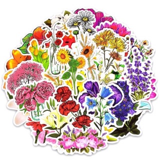 10-50 hình sticker hoa decal