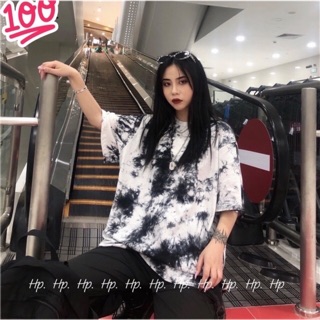 Áo loang màu trắng đen HN012