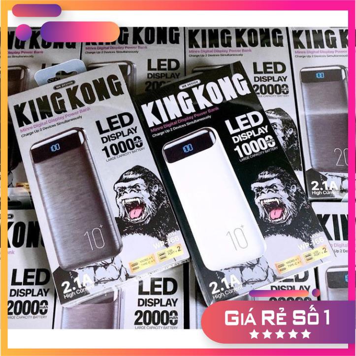 Sạc dự phòng ⚡CHÍNH HÃNG⚡ WK  WP-168 20000Mah, có đèn led báo % pin bảo hành 6 tháng lỗi 1 đổi 1 | BigBuy360 - bigbuy360.vn