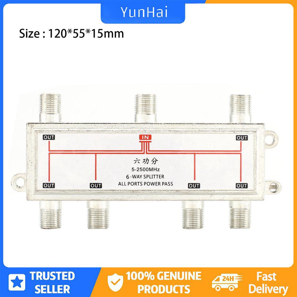 Nhà phân phối bộ chia tín hiệu cáp truyền hình cáp vệ tinh 6 đường cho SATV / CATV