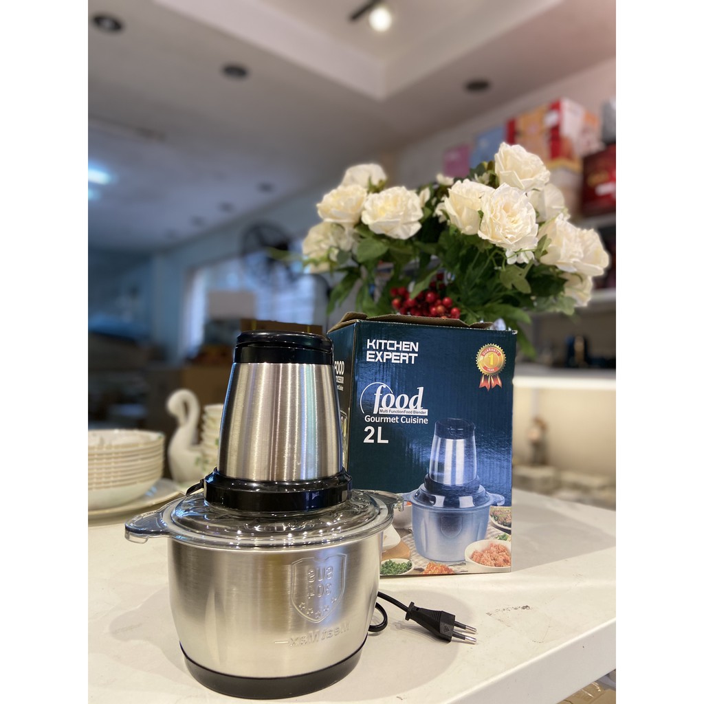 Máy xay thịt cối inox 304  đa năng 4 lưỡi dùng xay thịt, xay đá nhuyễn( hàng bảo hành 6 tháng- hàng loại 1- có video) | BigBuy360 - bigbuy360.vn