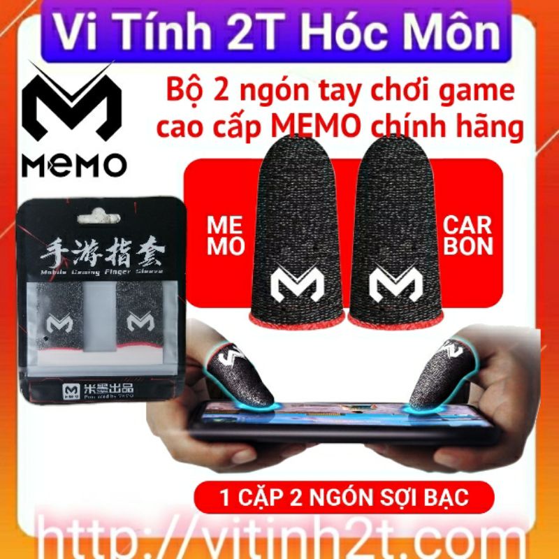 Bao tay chơi gane điện thoại MEMO GT2 (Bản cao cấp) siêu mỏng cảm giác thật, logo nổi, vải sợi carbon