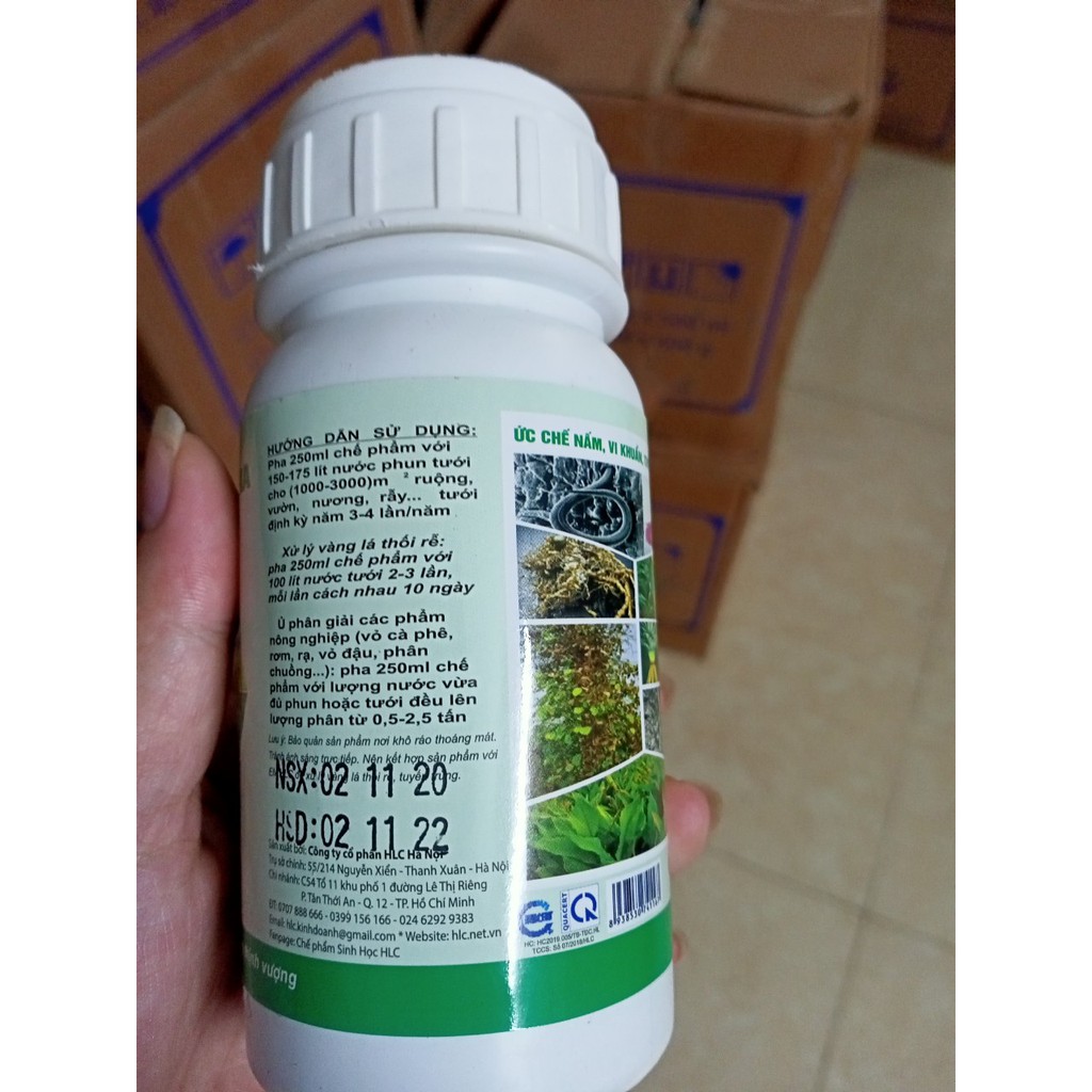 Chế phẩm sinh học TRICHODERMA - BACILLUS HLC 250ML