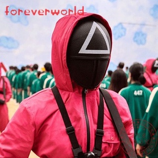 Mặt nạ hóa trang nhân vật trong phim Squid Game xu hướng 2021 cho lễ hội Halloween