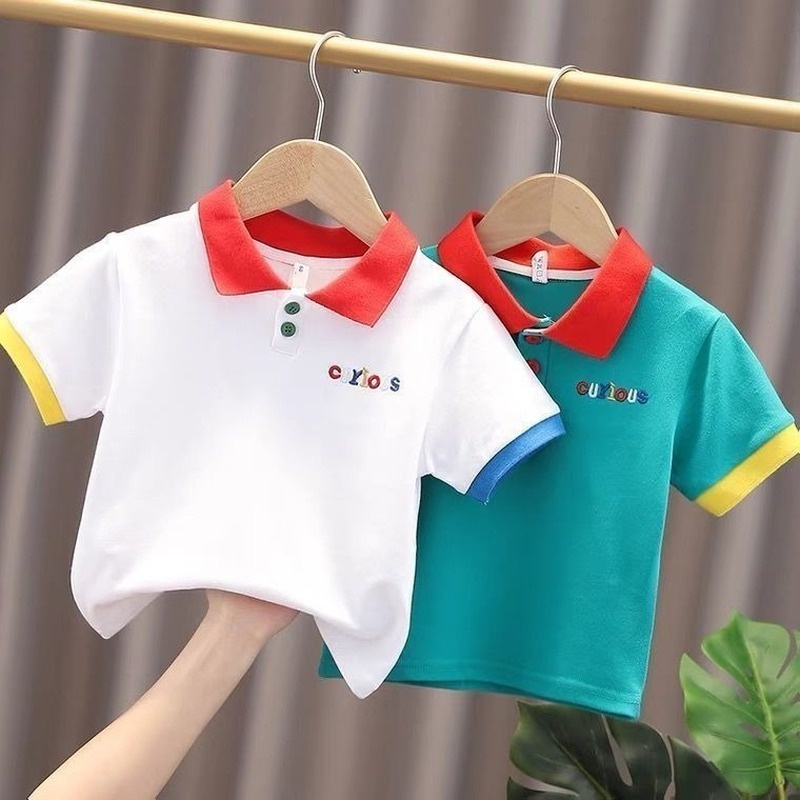 Áo thun POLO tay ngắn thời trang mùa hè hàng mới dành cho bé trai