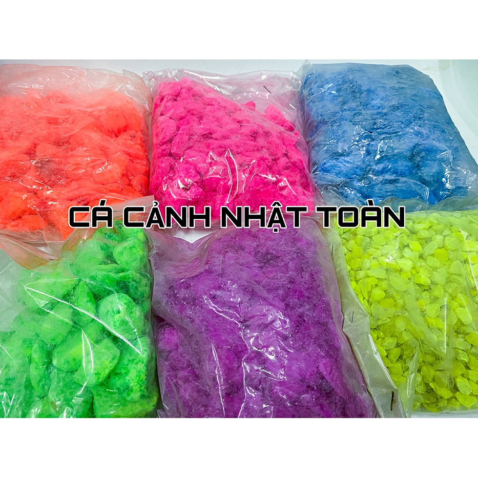 SỎI 1 MÀU ĐỦ MÀU TRANG TRÍ BỂ CÁ, NON BỘ 800G