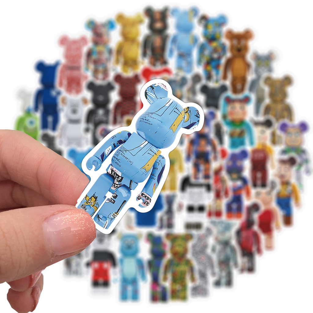 JOJO· Bộ Hình Dán Chống Thấm Bearbrick, 50 tờ/bộ