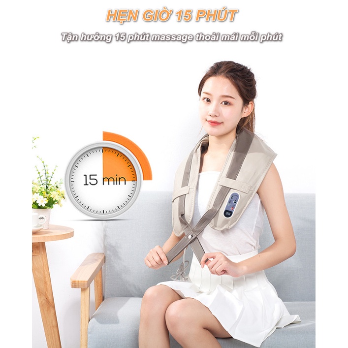 Đai massage vai cổ lưng chân eo Neck Shoulder Massager hiệu quả với 15 phút mỗi ngày