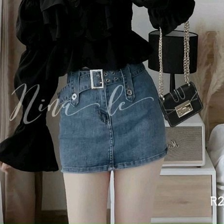 Váy Jeans chữ A kèm thắt lưng Sành Điệu CAO CẤP.