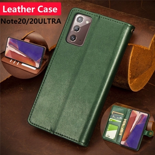 Bao da điện thoại dạng ví nắp lật có ngăn đựng thẻ cho Samsung Galaxy Note 20 Ultra Note20 20Ultra