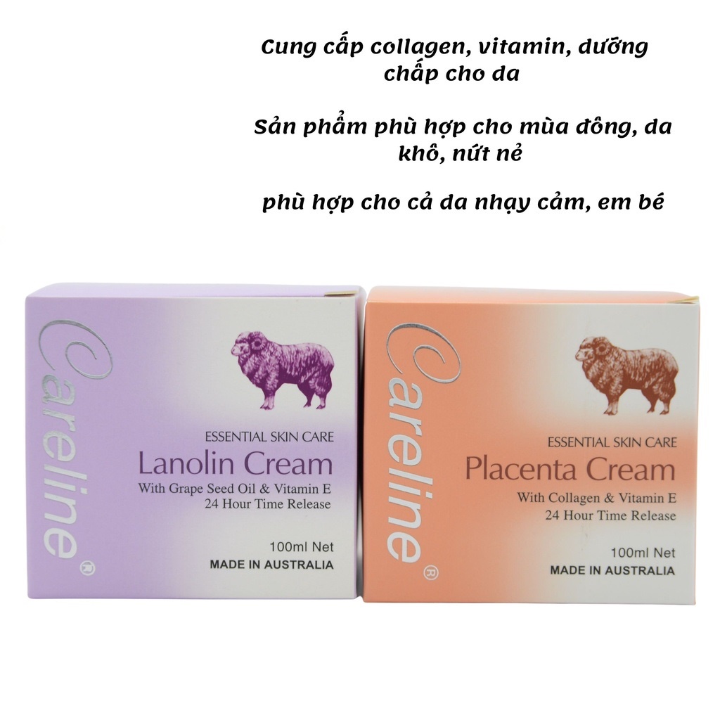 Kem dưỡng da Mỡ cừu Careline Lanolin Cream 100ml
