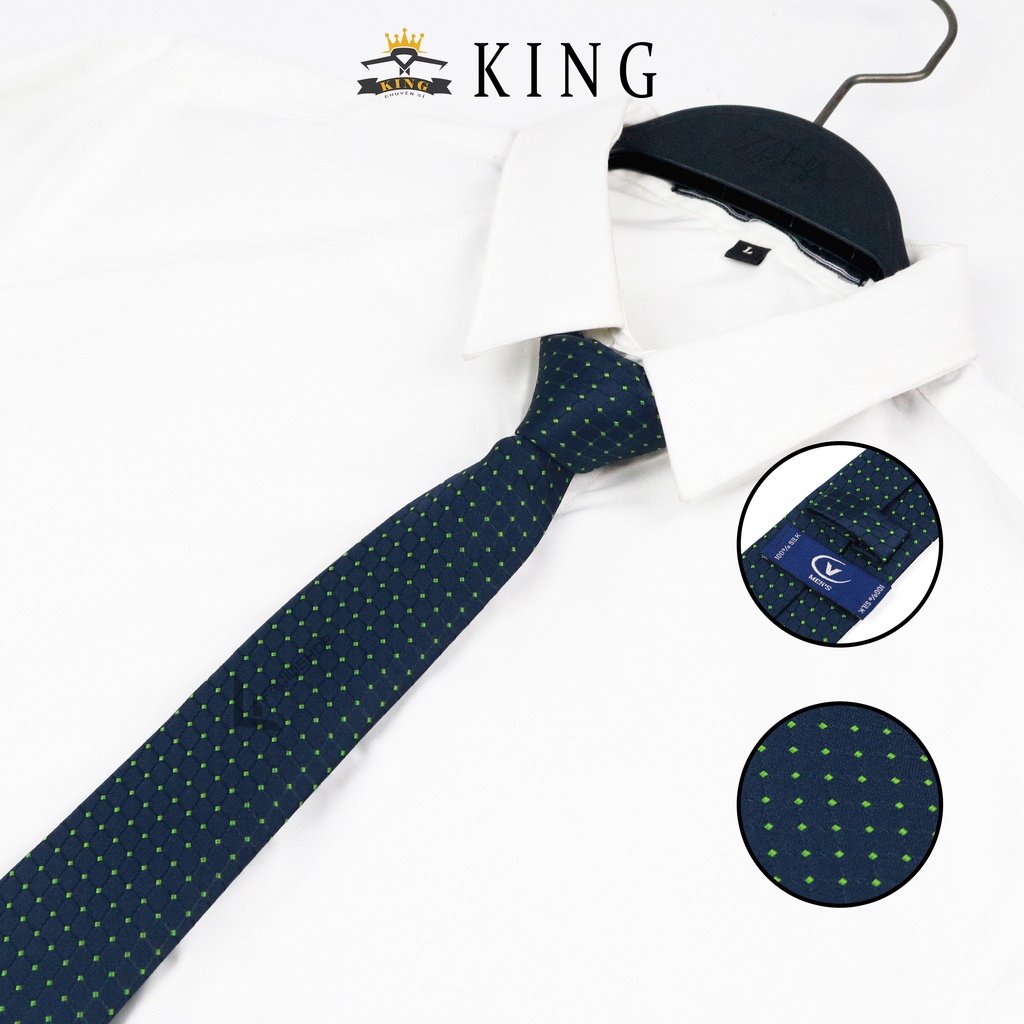 Cà vạt nam KING caravat tự thắt cho công sở kiểu dáng lịch lãm style hàn quốc vải lụa cao cấp giá rẻ C13