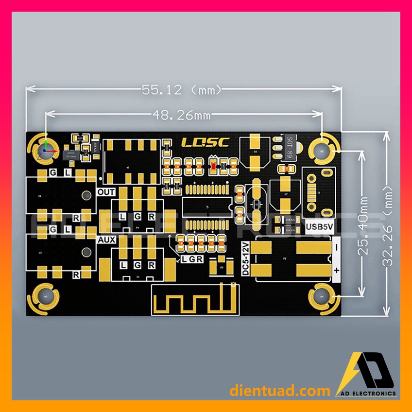 Mạch Giải Mã Âm Thanh Bluetooth LQSC MẪU SỐ 2 Chất Lượng Cao