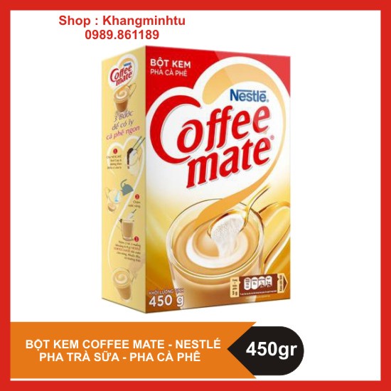 Bột kem coffee mate 450gram - Nestle. Pha trà sữa, cà phê.