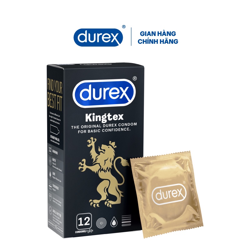 Bộ 2 hộp Bao cao su Durex Kingtex 12s + Tặng 1 hộp cùng loại