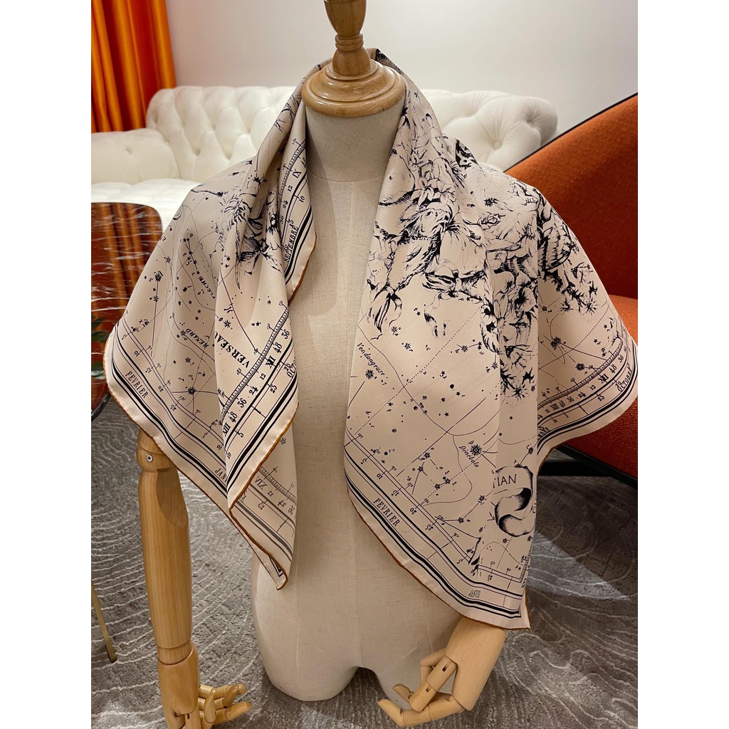 Khăn Quàng Cổ Vuông Bằng Lụa In Họa Tiết Cung Hoàng Đạo Thời Trang 2022 Cho Nữ