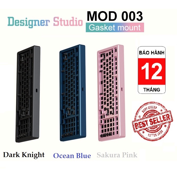Bộ kit phím cơ AKKO Designer Studio – MOD003 RGB/ Hotswap 5 pin/ Gasket Mount, sẵn foam - BH 12 tháng