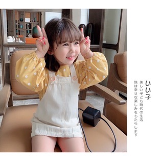 SET ÁO VÀNG CHẤM BI PHỐI