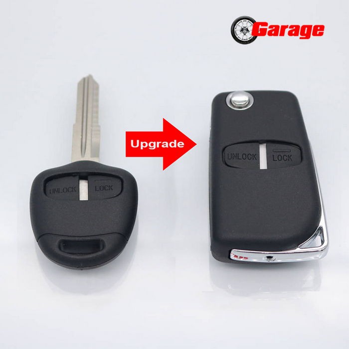 Vỏ độ chìa khóa Mitsubishi Grandis remote 2 nút gập - MIT03M