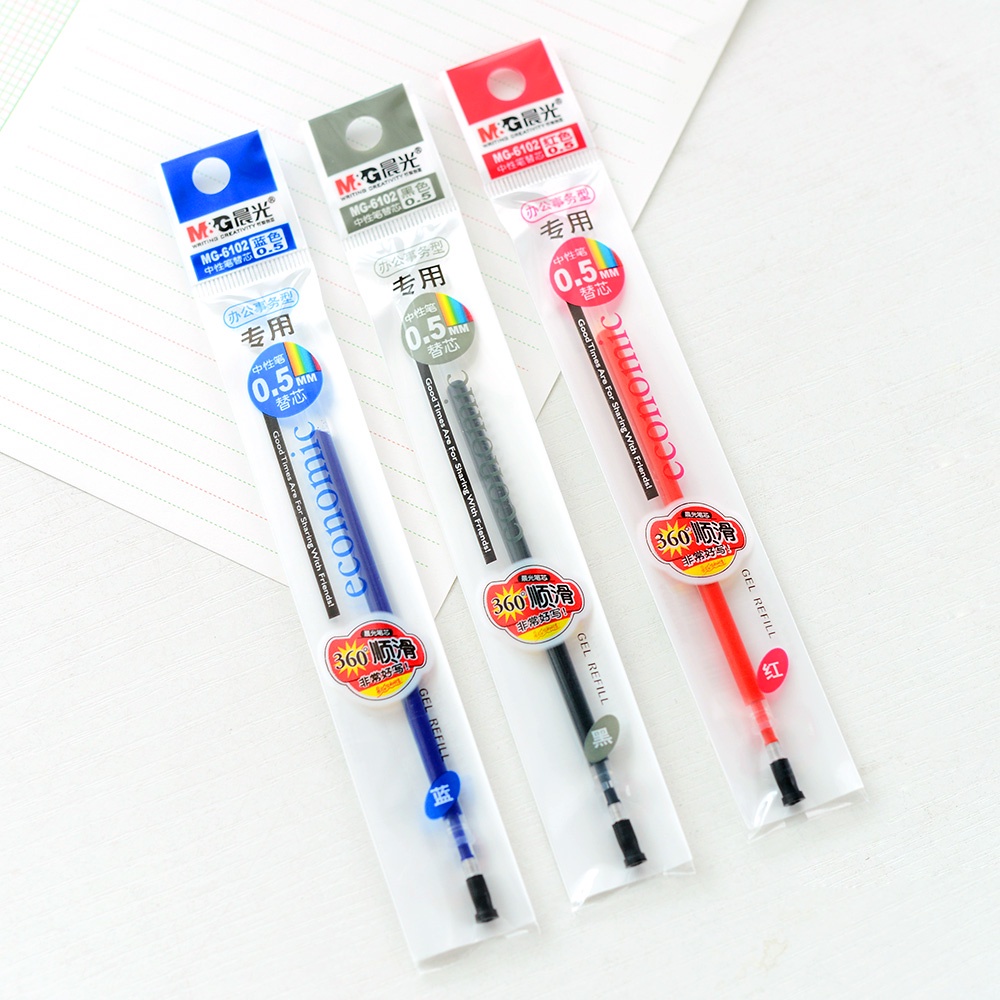 Ruột bút gel M&G MG-6102 với ngòi 0.5mm đa năng dễ sử dụng